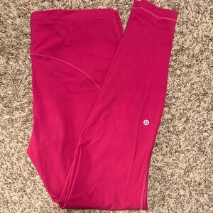 lululemon pink Leggings with pockets